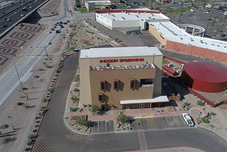 Phoenix Roofing Services Aerial view of the building